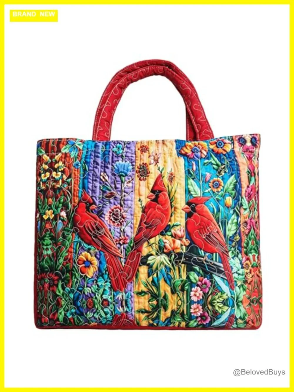 Lightweight Quilted Tote Bag - Large Capacity Foldable Travel Shoulder Bag